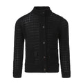 Black Summer Cardigan with Front Buttons Fastening